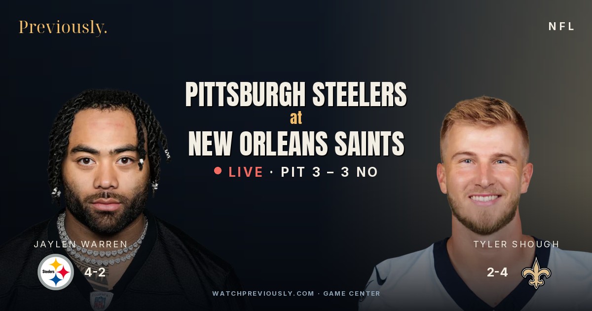 Previously matchup graphic for the Paris game: the Pittsburgh Steelers against the New Orleans Saints at Stade de France
