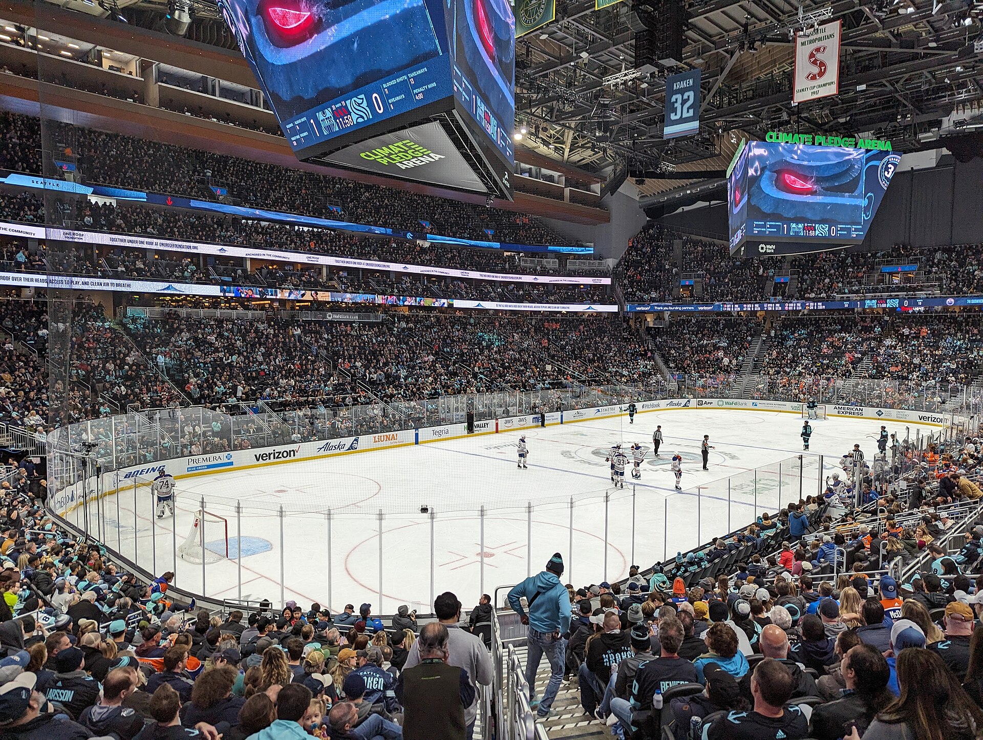 The Seattle Kraken in action at Climate Pledge Arena (file photo)