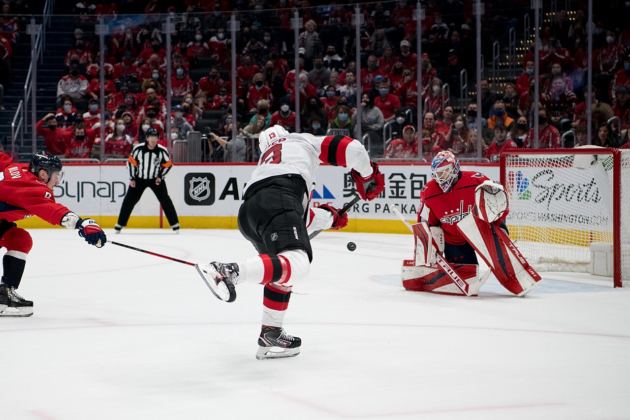 Nico Hischier of the New Jersey Devils
