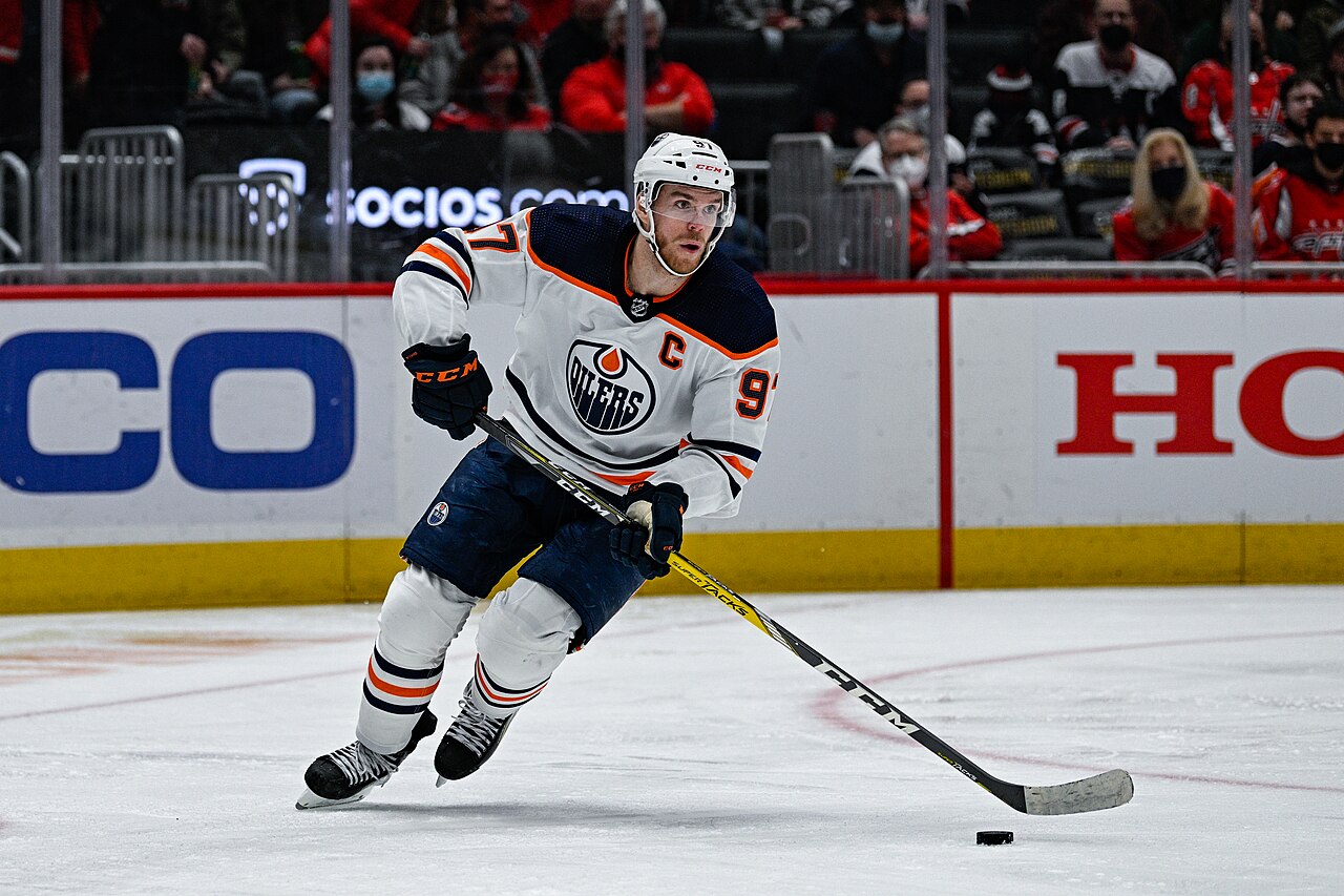 Connor McDavid of the Edmonton Oilers — 10th assist of the season in the win over San Jose