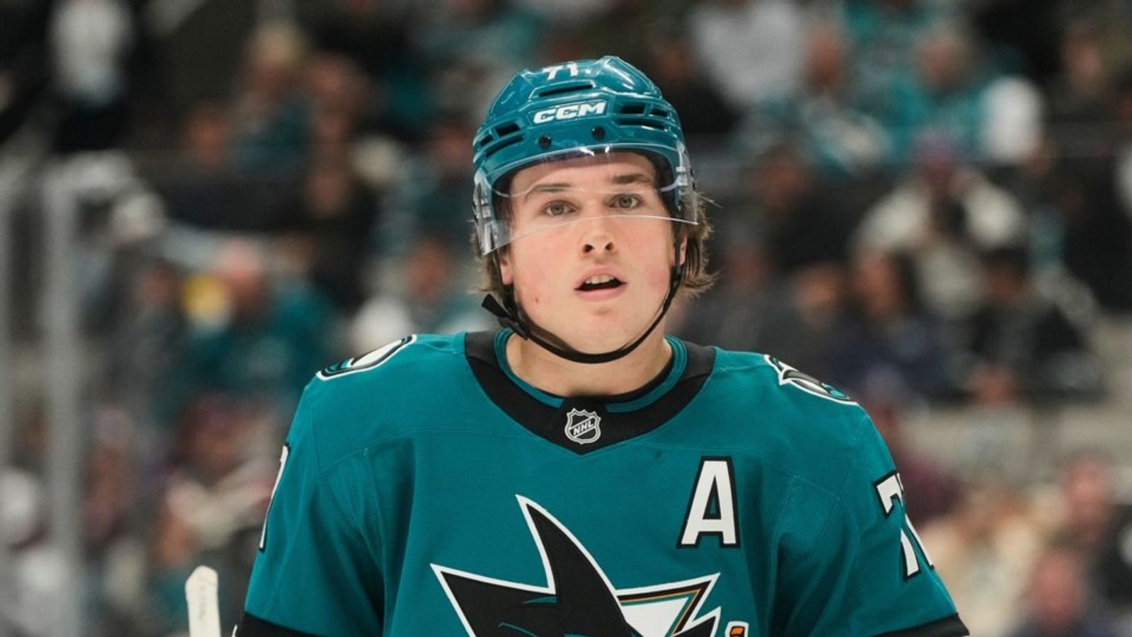 Macklin Celebrini of the San Jose Sharks.