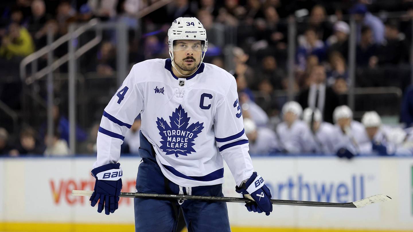 Auston Matthews in action for the Toronto Maple Leafs