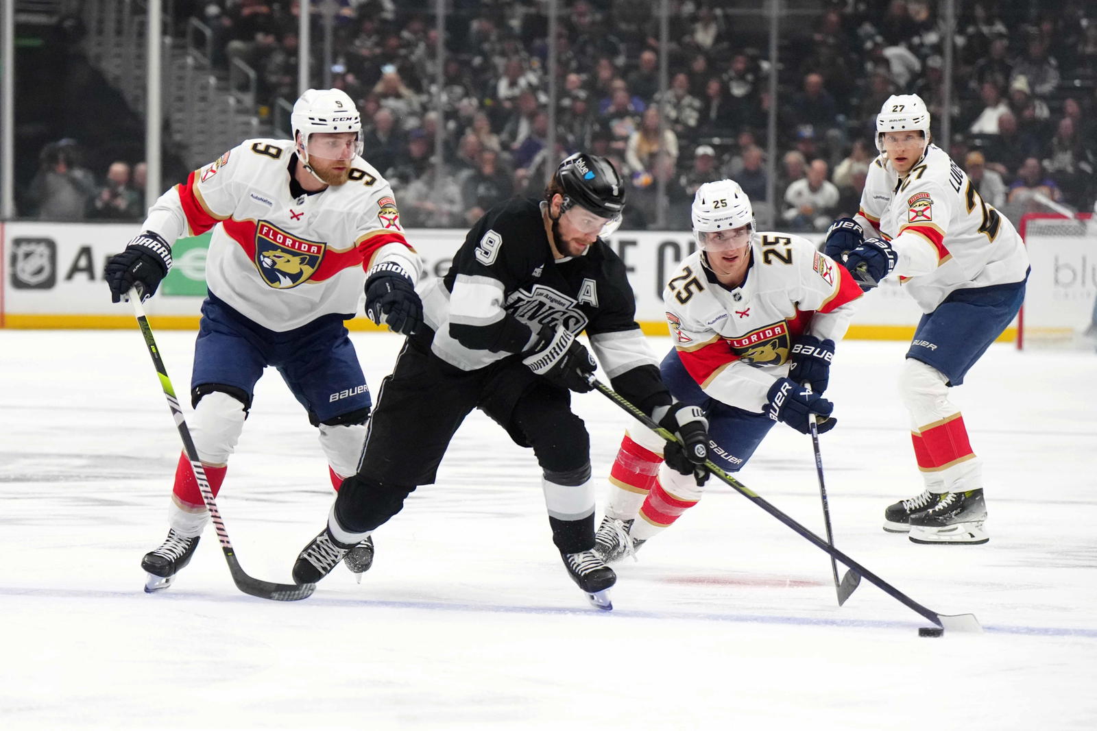 Florida Panthers action against the Los Angeles Kings