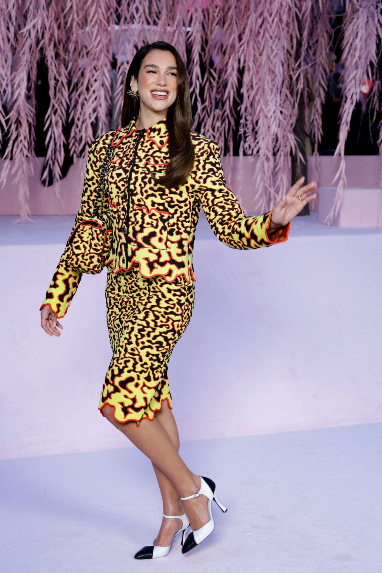 Dua Lipa at a Chanel show during Paris Fashion Week