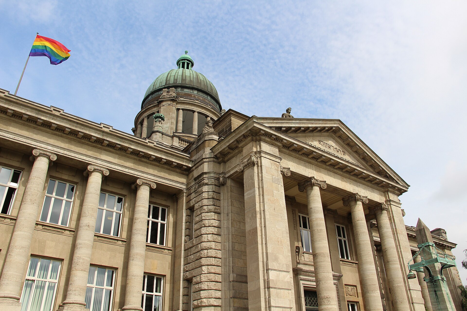 The Hanseatic Higher Regional Court building in Hamburg, where the Nord Stream trial opened