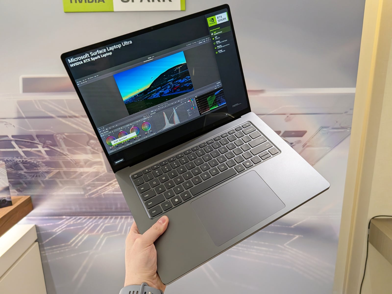 Hands-on with the Microsoft Surface Laptop Ultra running on NVIDIA RTX Spark