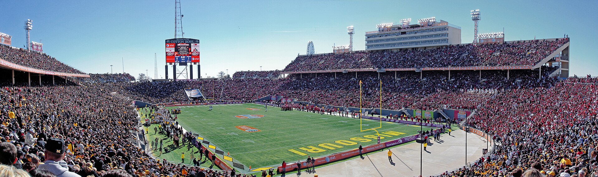 The Cotton Bowl in Dallas, site of the Oklahoma-Texas Red River Rivalry