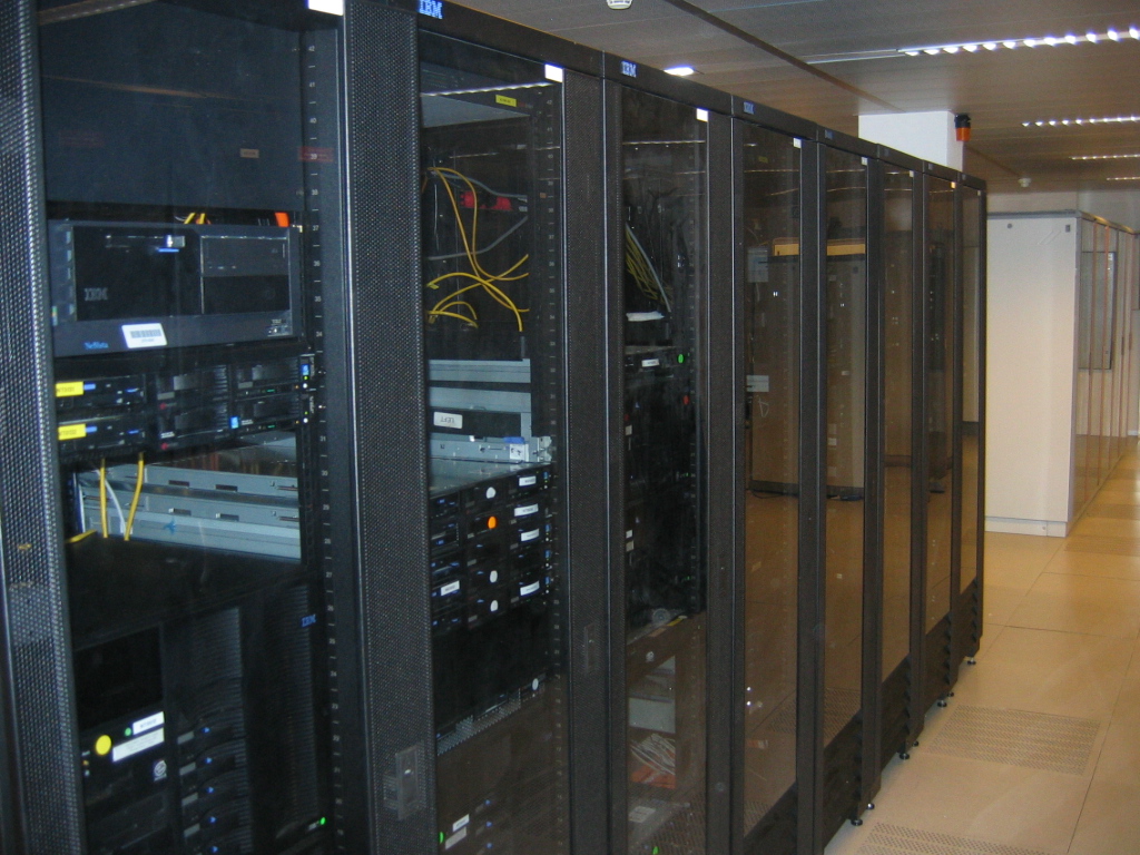 Server racks in a data center