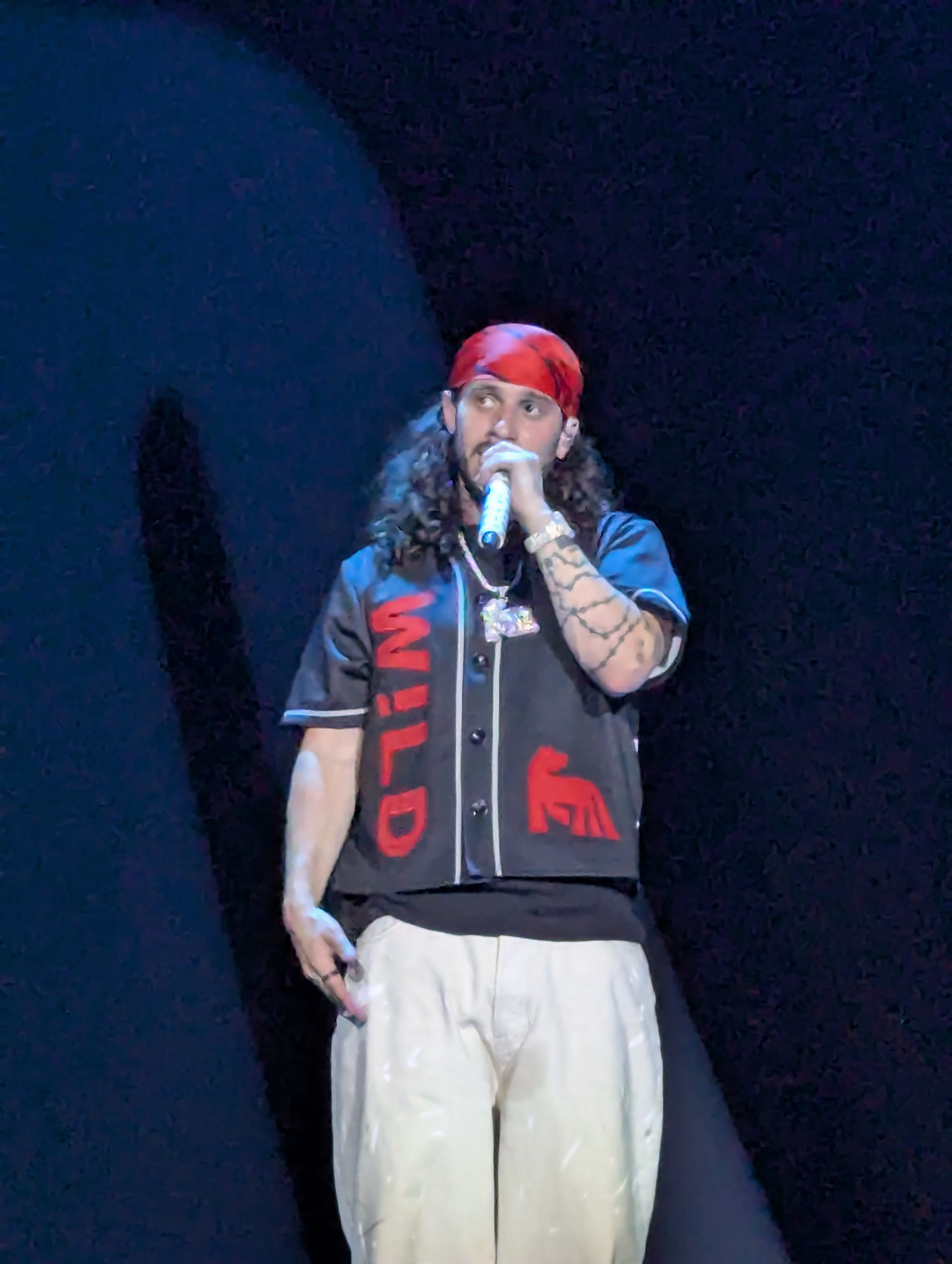 A rapper performing live on stage (file photo)