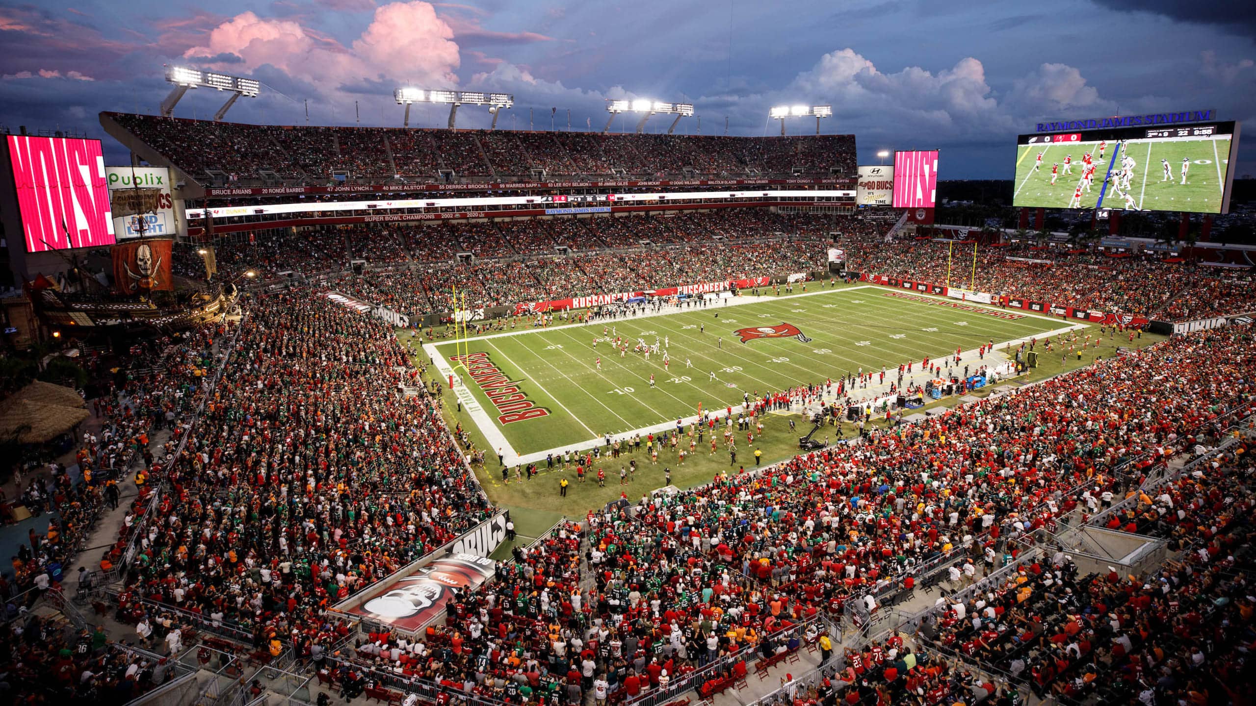 The Tampa Bay Buccaneers at Raymond James Stadium