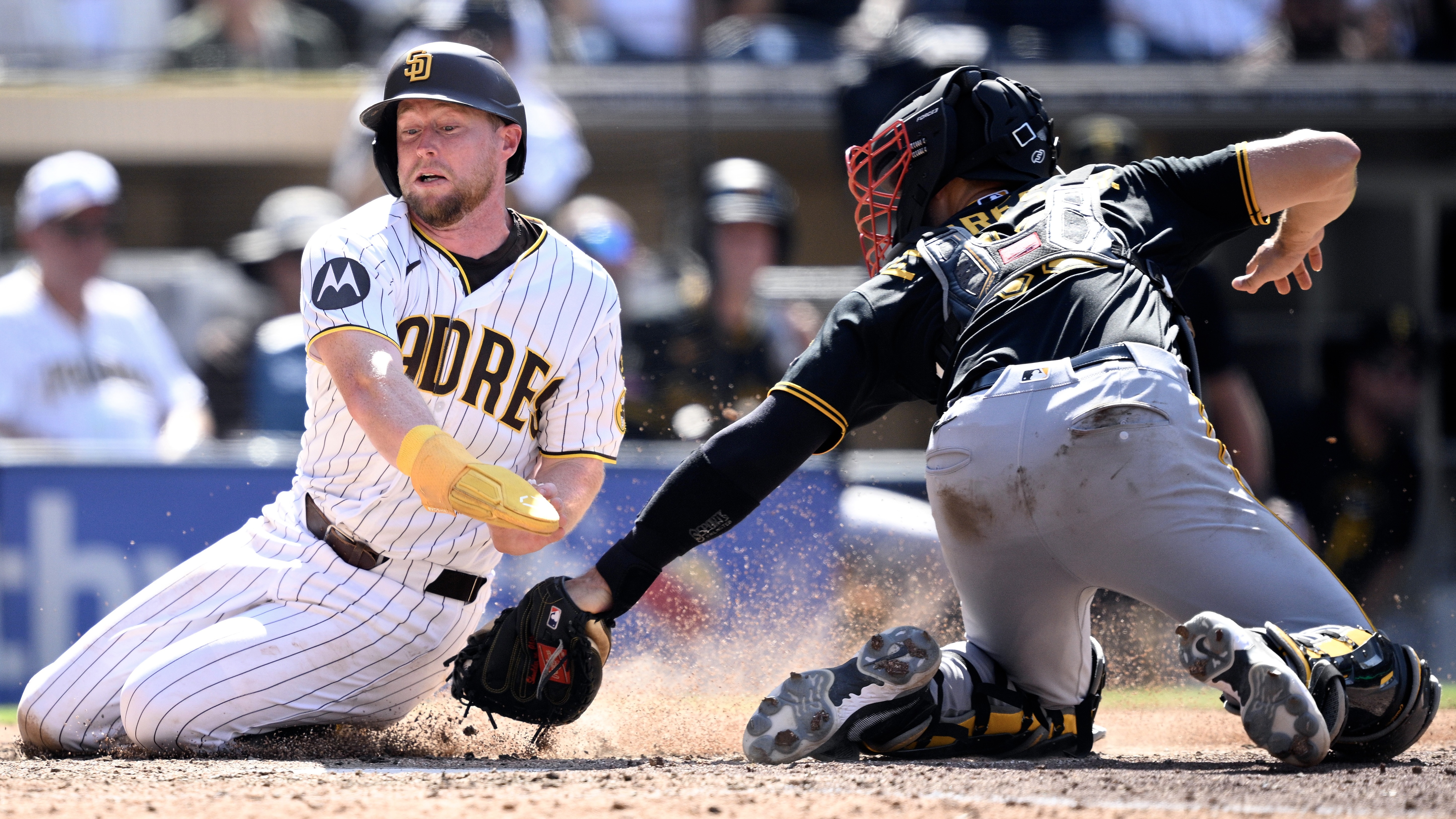 Jake Cronenworth at home plate for the Padres