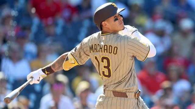 Manny Machado at the plate for San Diego