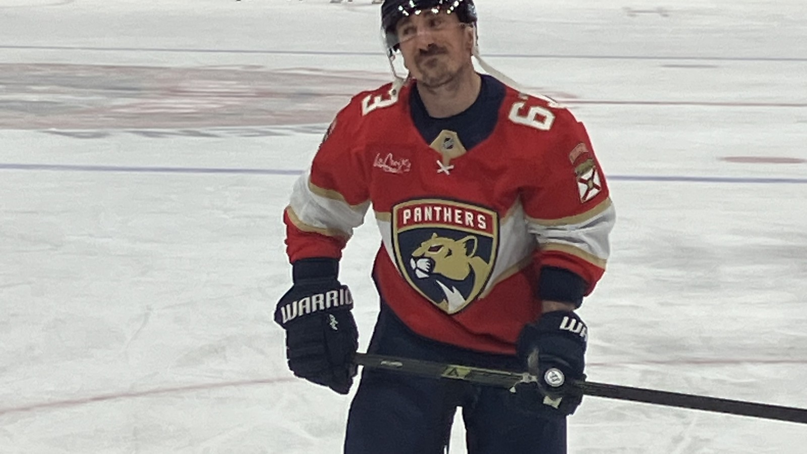 Brad Marchand in a Florida Panthers jersey on the ice.