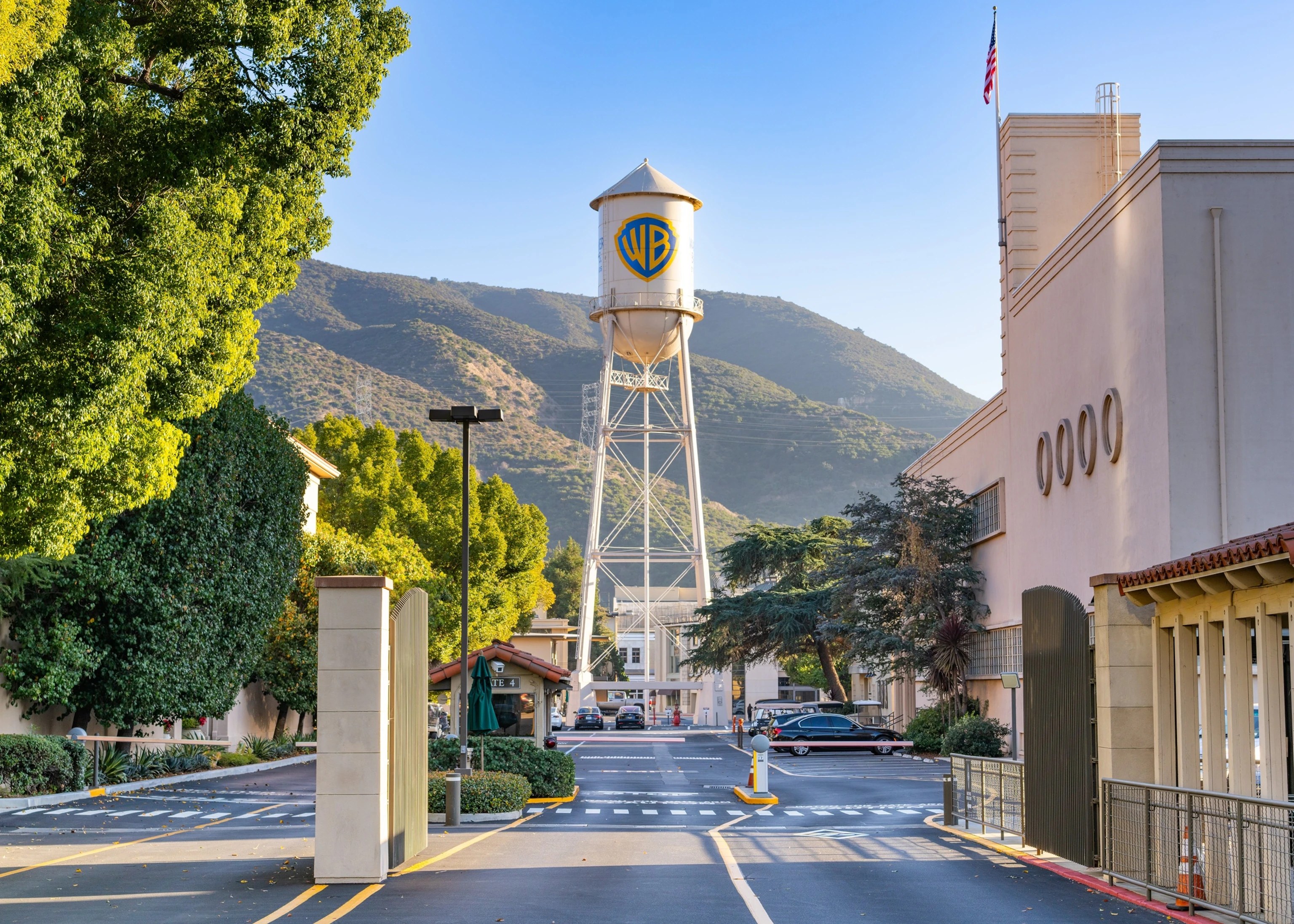The Warner Bros. water tower on the Burbank studio lot