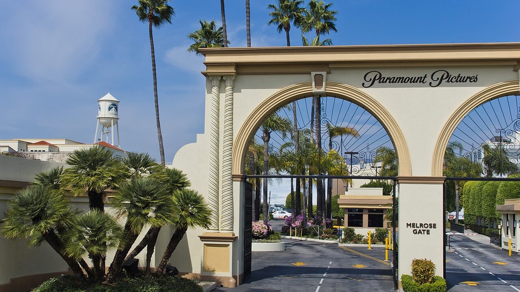 David Ellison on stage at CinemaCon 2026
