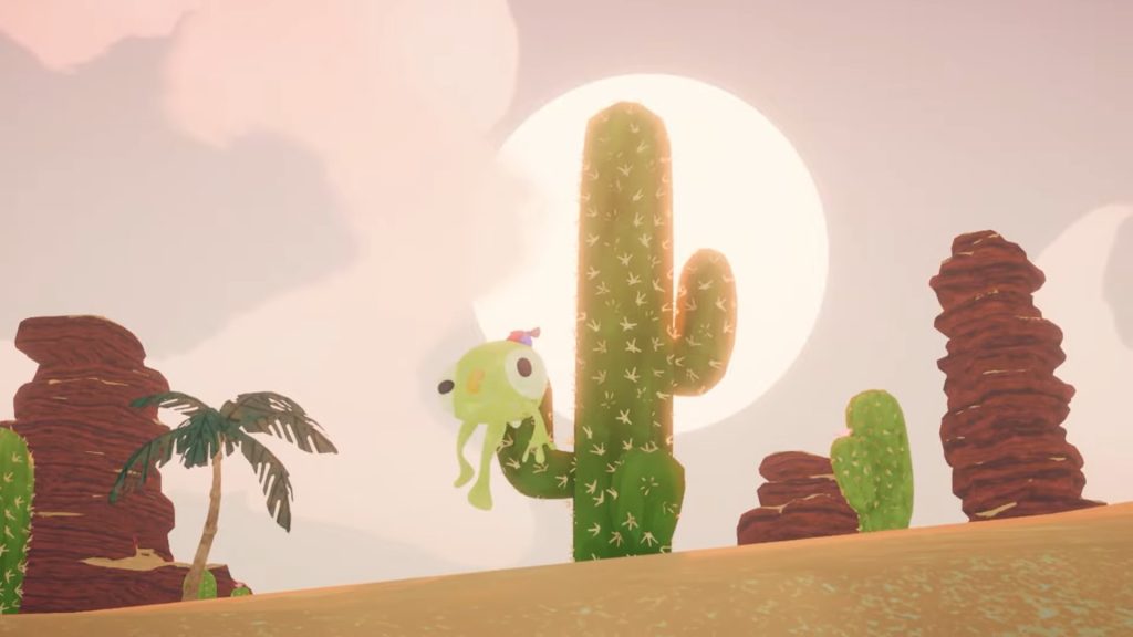 PEAK key art: cheerful scouts climbing a bright island mountain