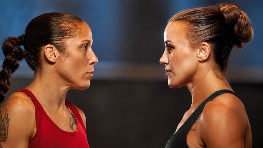 Liz Carmouche and Jena Bishop face off ahead of their PFL Chicago flyweight title fight