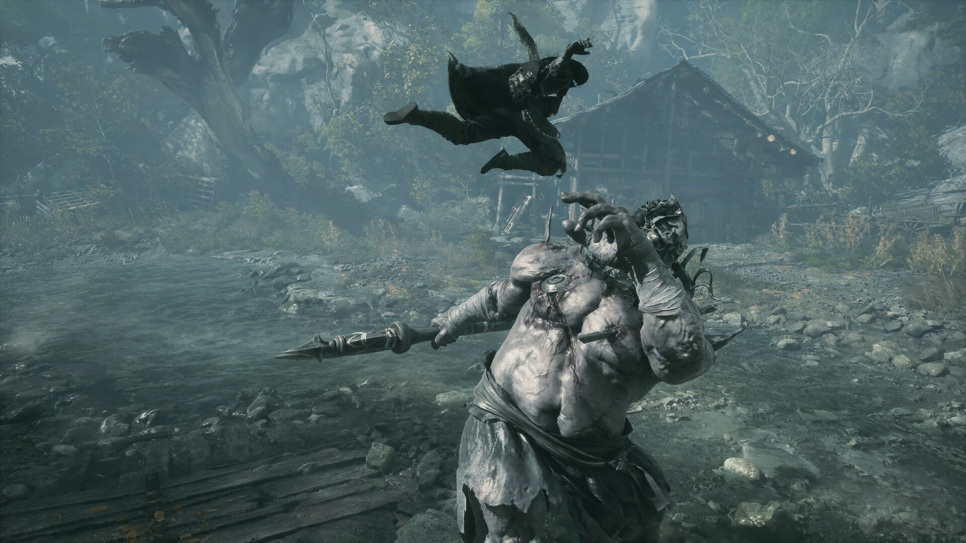 Phantom Blade Zero screenshot of Soul facing off against a masked warrior