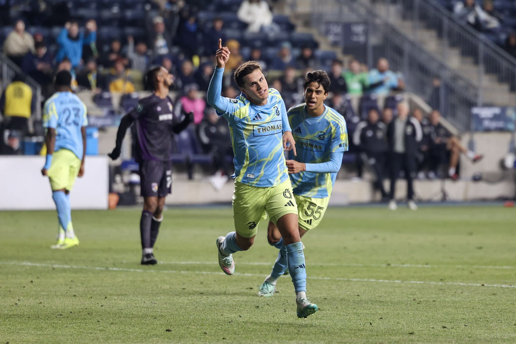 Philadelphia Union players celebrate during their unbeaten run in the 2026 MLS season