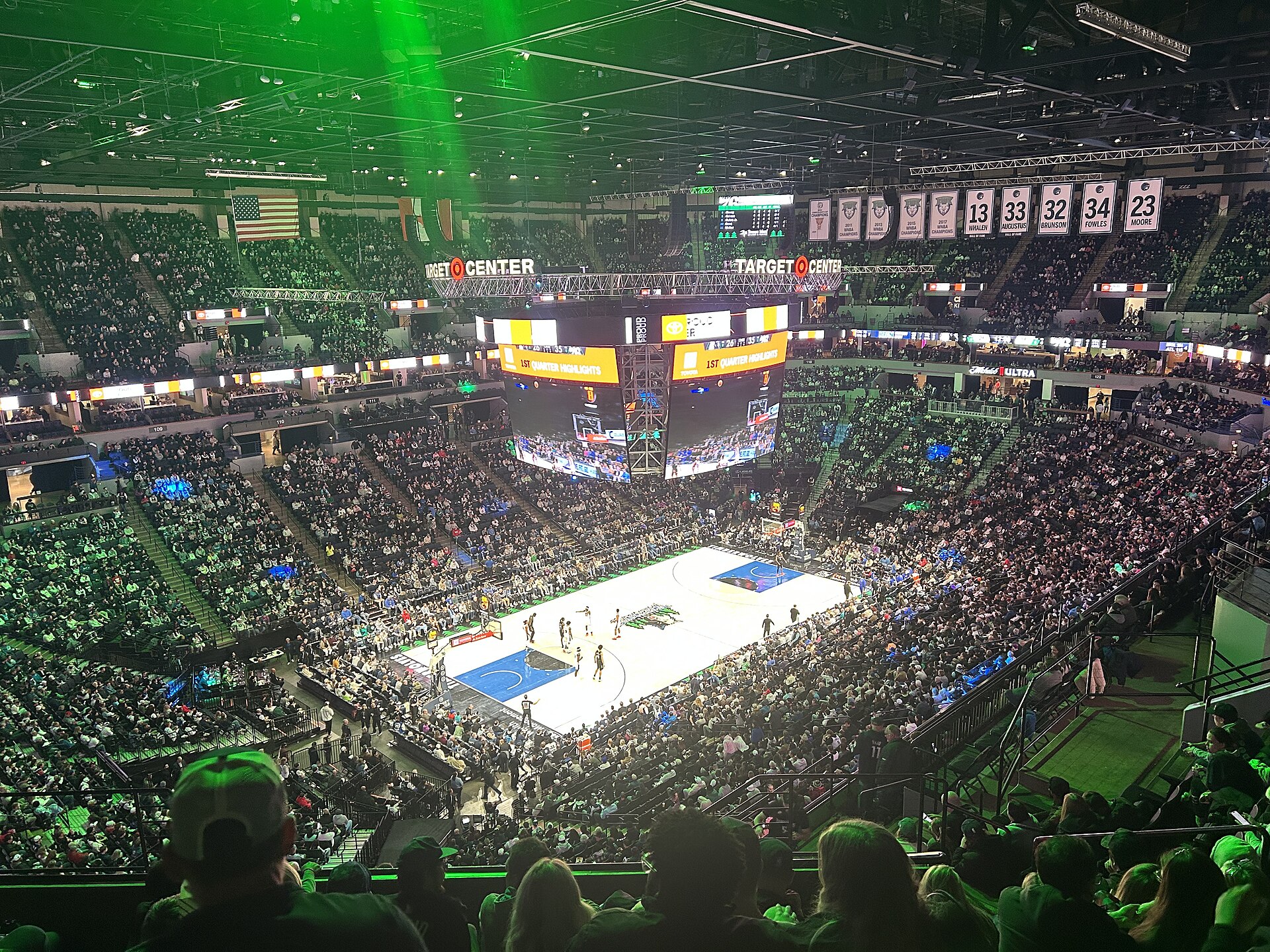 The Minnesota Timberwolves get set at Target Center in Minneapolis (file photo, Wikimedia Commons)