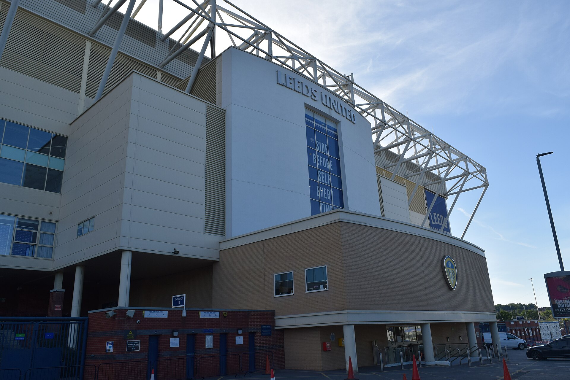 Elland Road, home of Leeds United, on a matchday weekend
