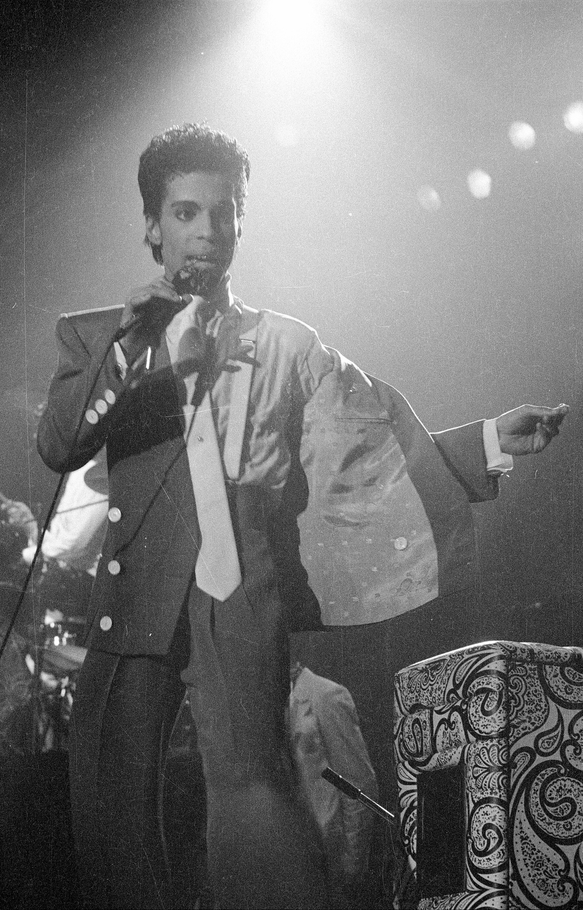 Prince performing live in the 1980s (file photo)