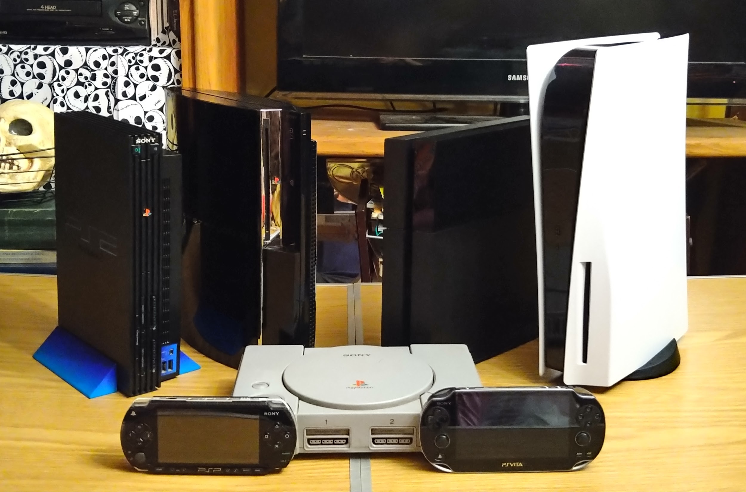 PlayStation consoles from across the generations, including PS5 (file photo)