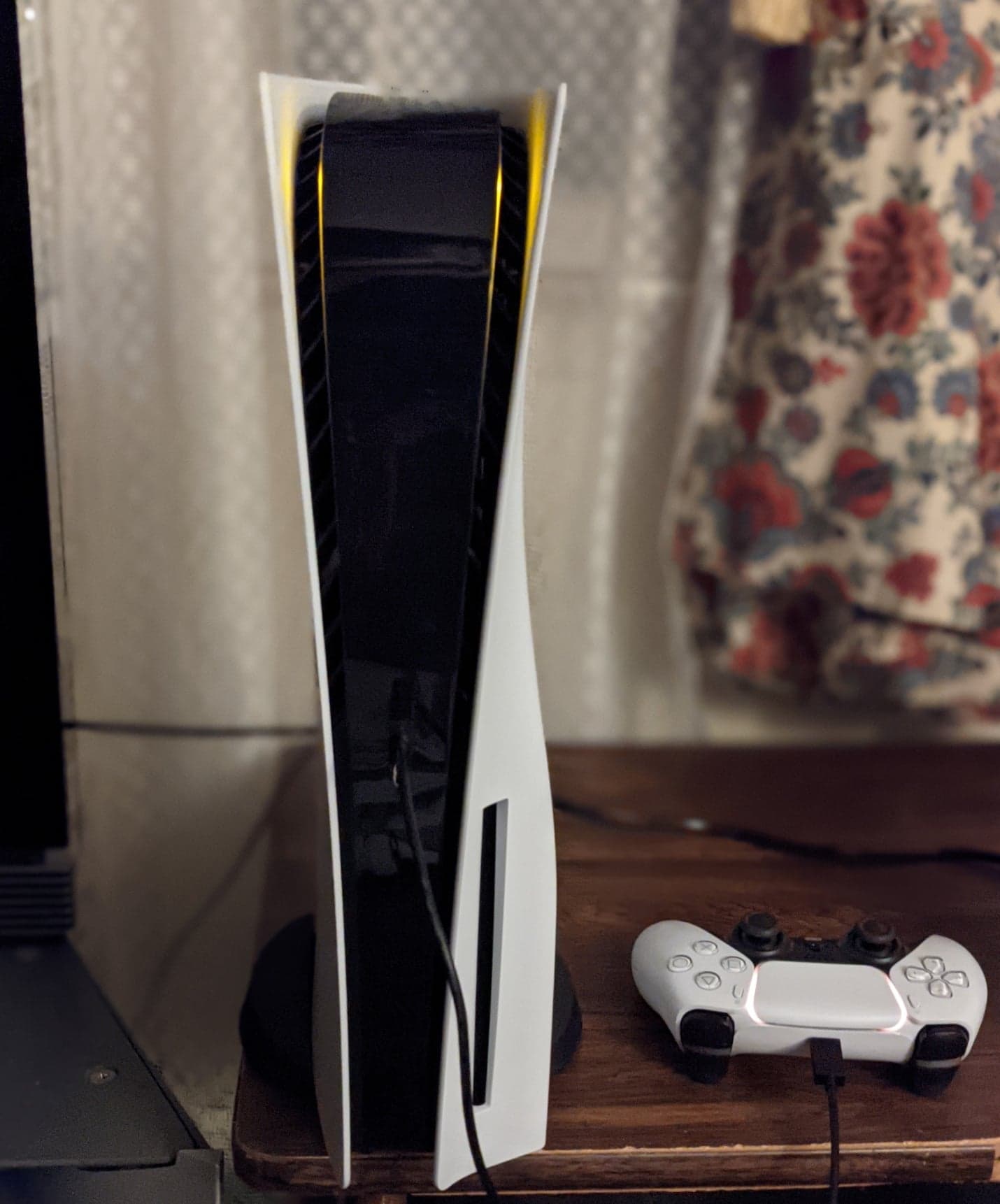 A PlayStation 5 console with a DualSense controller (file photo)