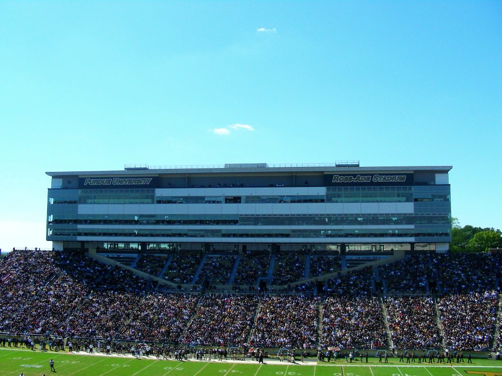 The field at Ross-Ade Stadium, Purdue's home in West Lafayette