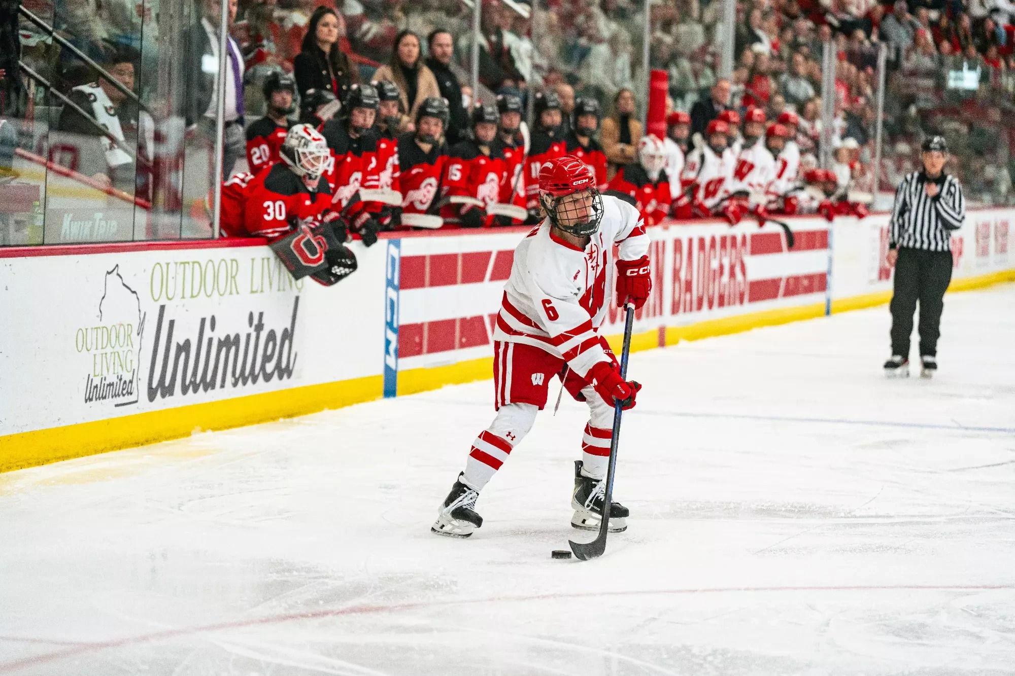 Lacey Eden in her Wisconsin Badgers uniform