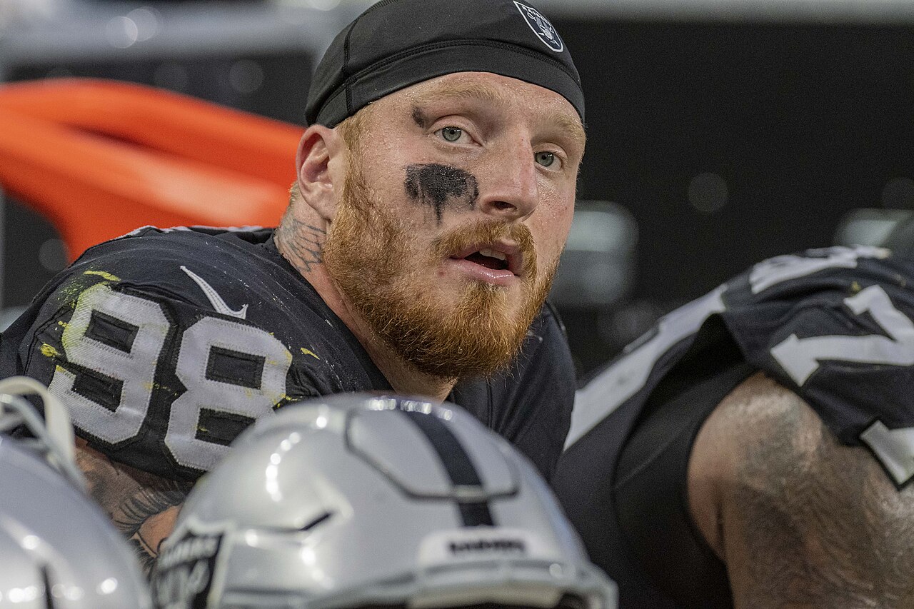 Maxx Crosby in a Las Vegas Raiders uniform