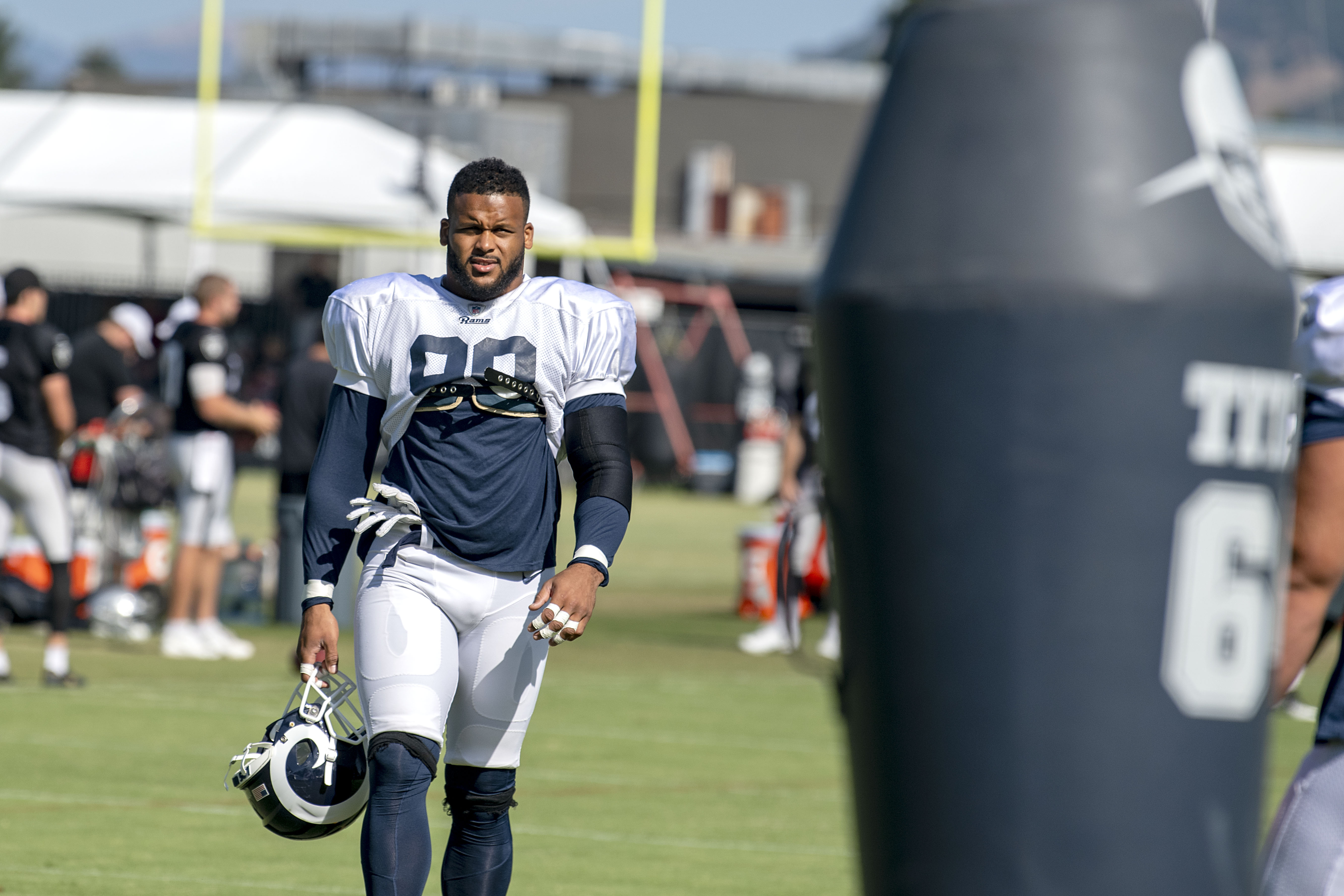 Aaron Donald in action for the Los Angeles Rams