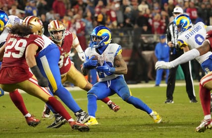 The Los Angeles Rams offense in action.