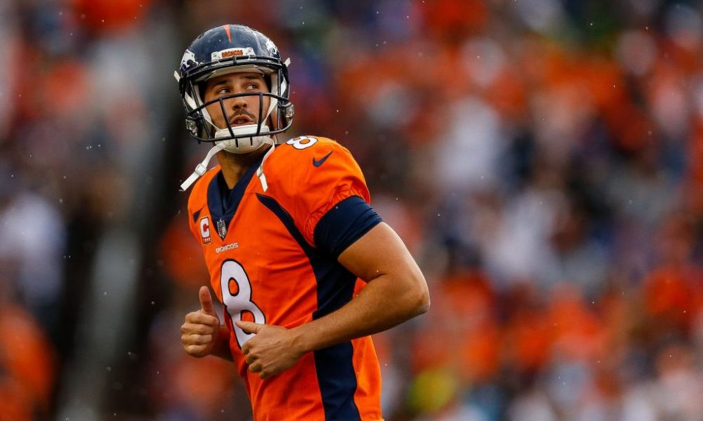 Brandon McManus kicking during his time in Denver (file photo)