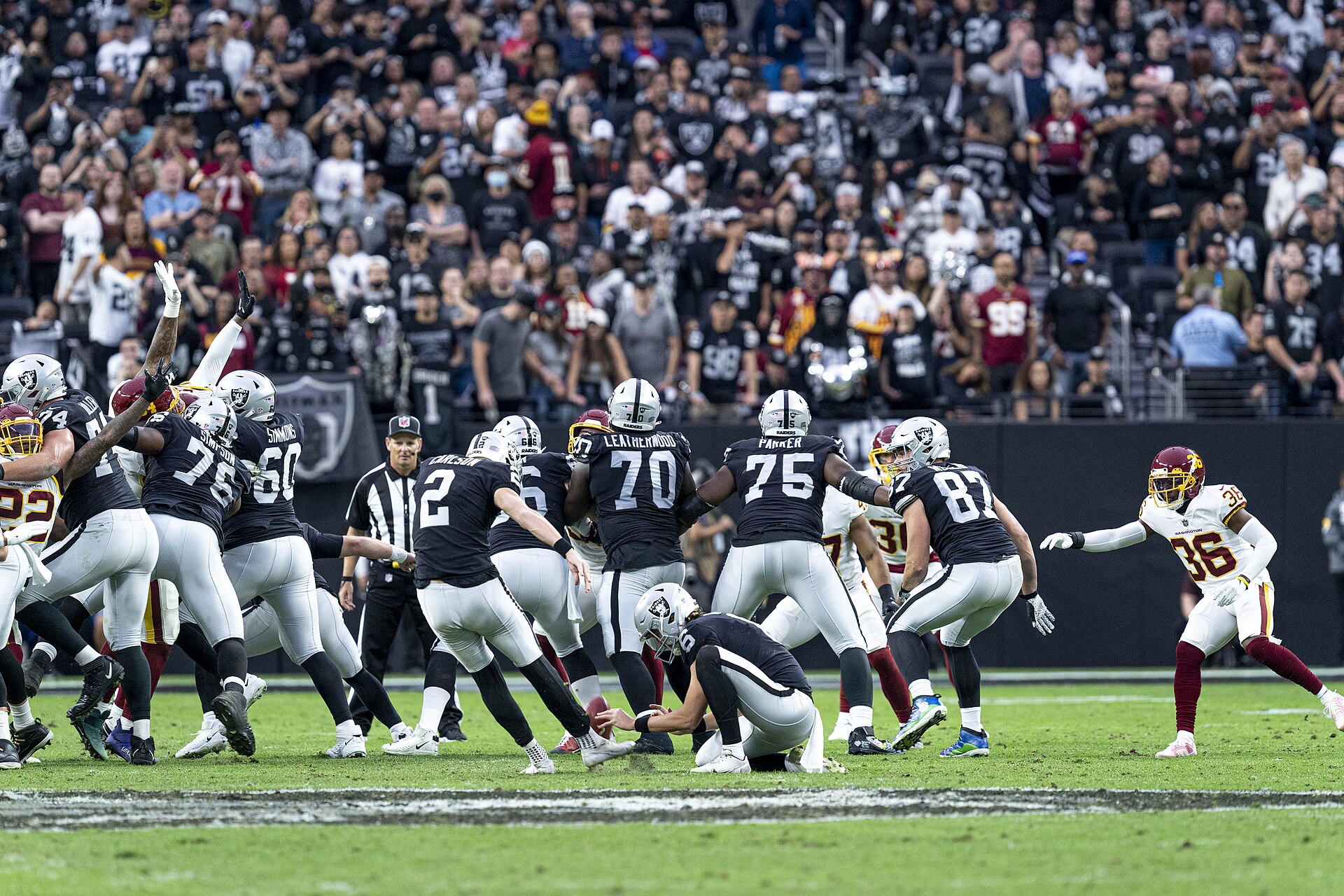 An NFL field goal attempt during a game (file photo)
