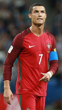 Cristiano Ronaldo in the Portugal national team shirt