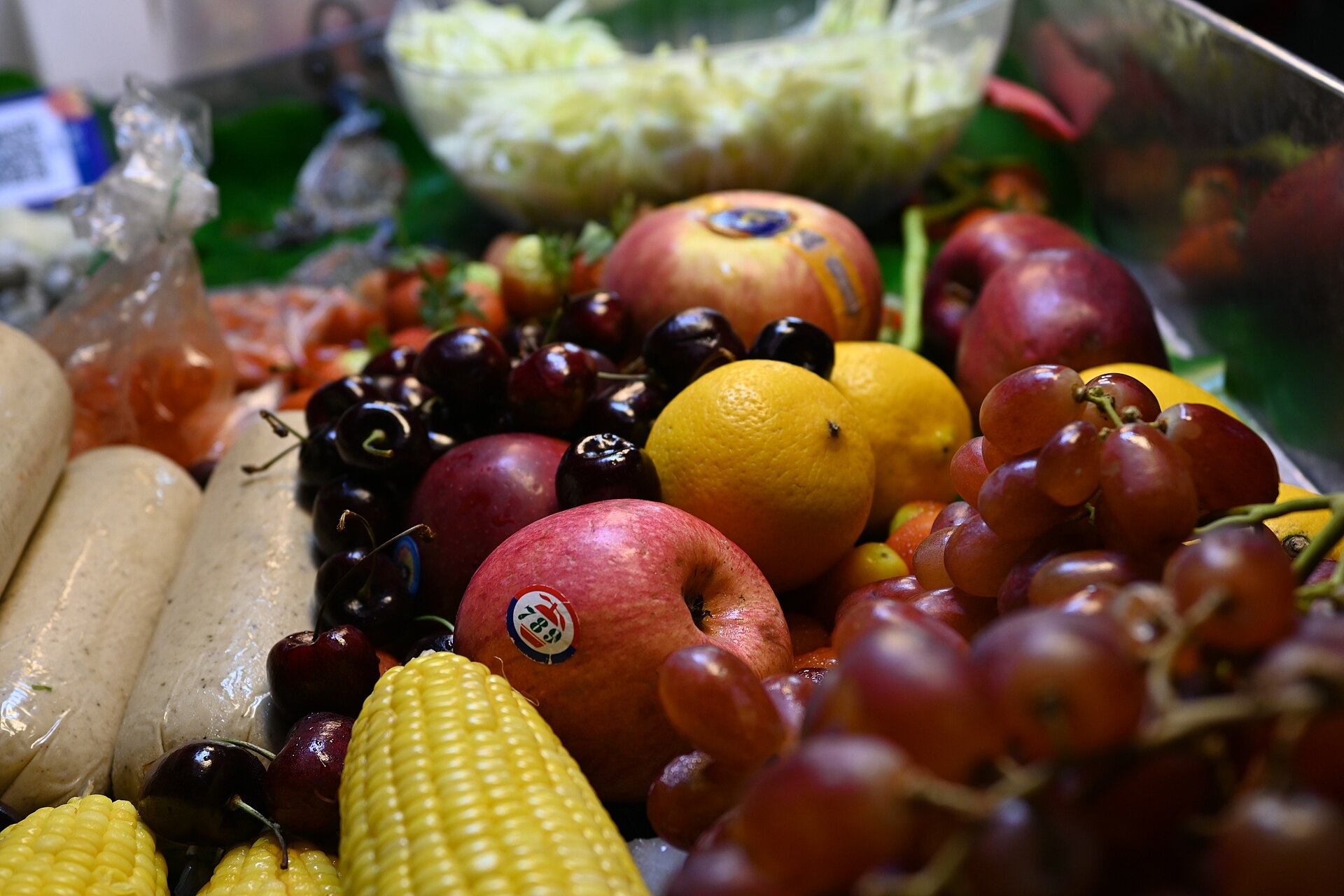 A colorful market display of fresh produce - file photo