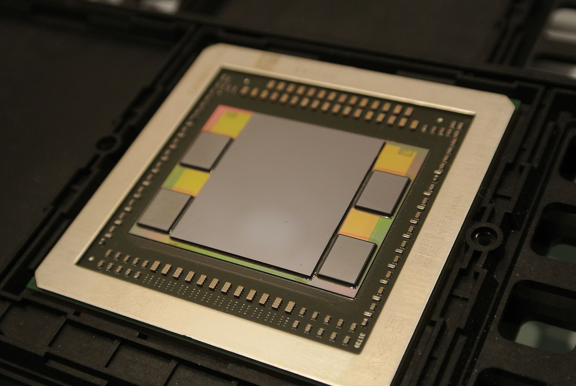 High-bandwidth memory stacked in a GPU package