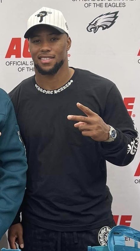 Saquon Barkley at a Philadelphia Eagles event
