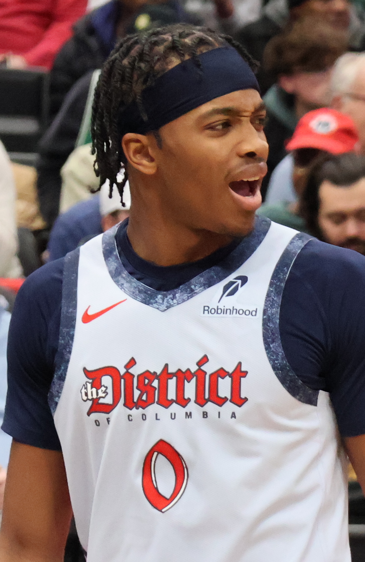 Washington Wizards forward Bilal Coulibaly in his Wizards uniform (file photo)