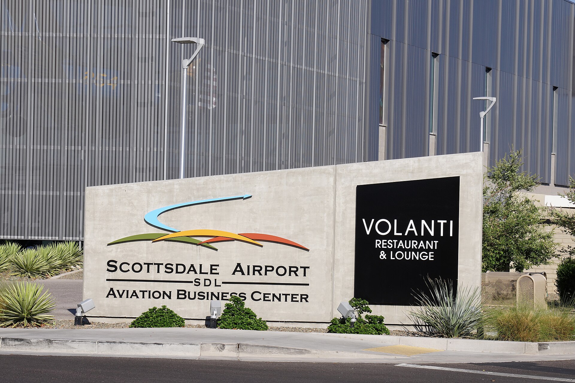 Scottsdale Airport tarmac and hangars