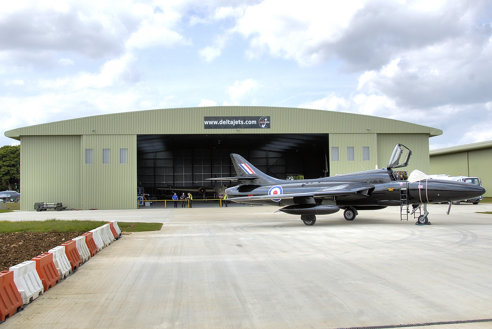 Private aircraft in a hangar