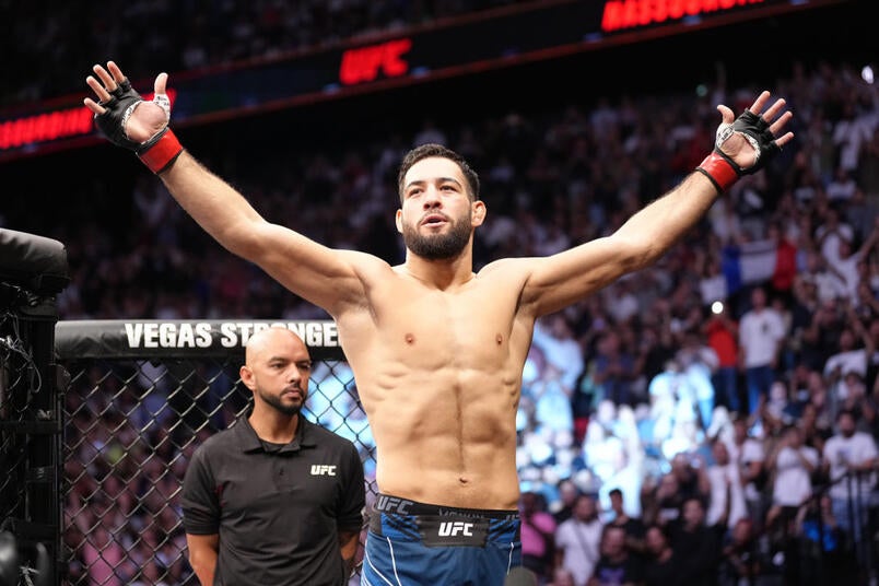 Nassourdine Imavov during his UFC Fight Night 258 main event against Caio Borralho in Paris.