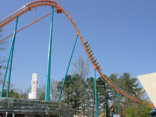 The Goliath hypercoaster at Six Flags Over Georgia in Austell, Georgia