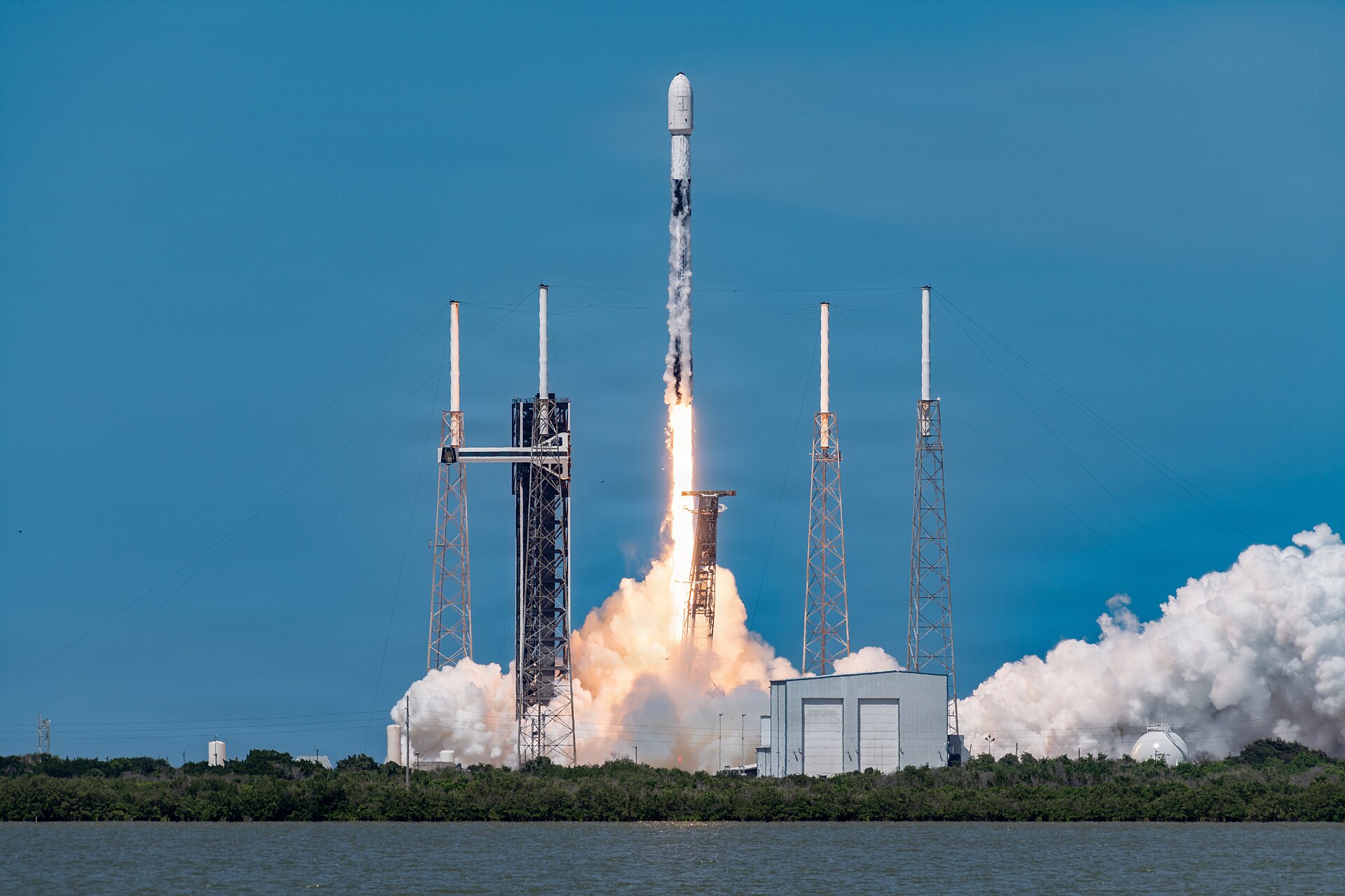 A Falcon 9 launching from Cape Canaveral