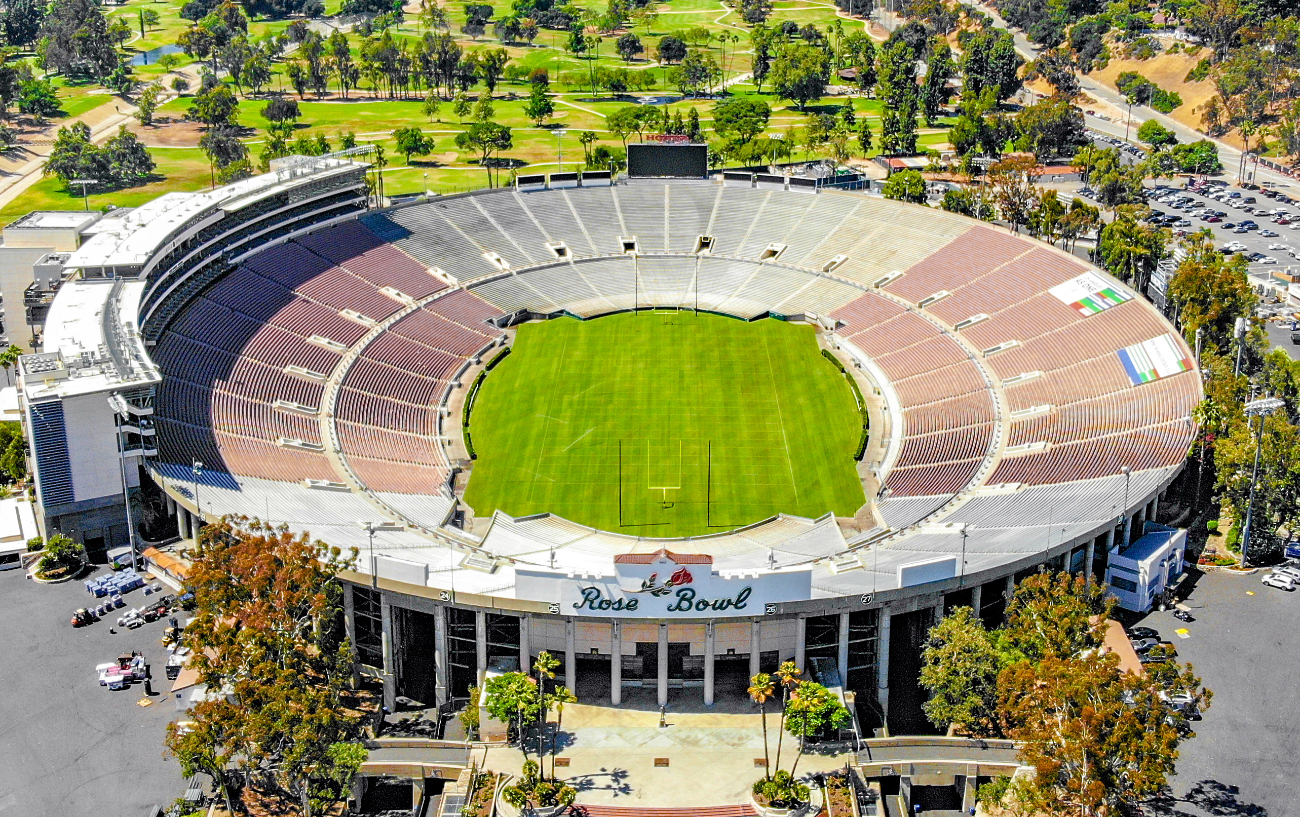 The Rose Bowl in Pasadena, site of Super Bowl XXVII and Michael Jackson's landmark 1993 halftime performance