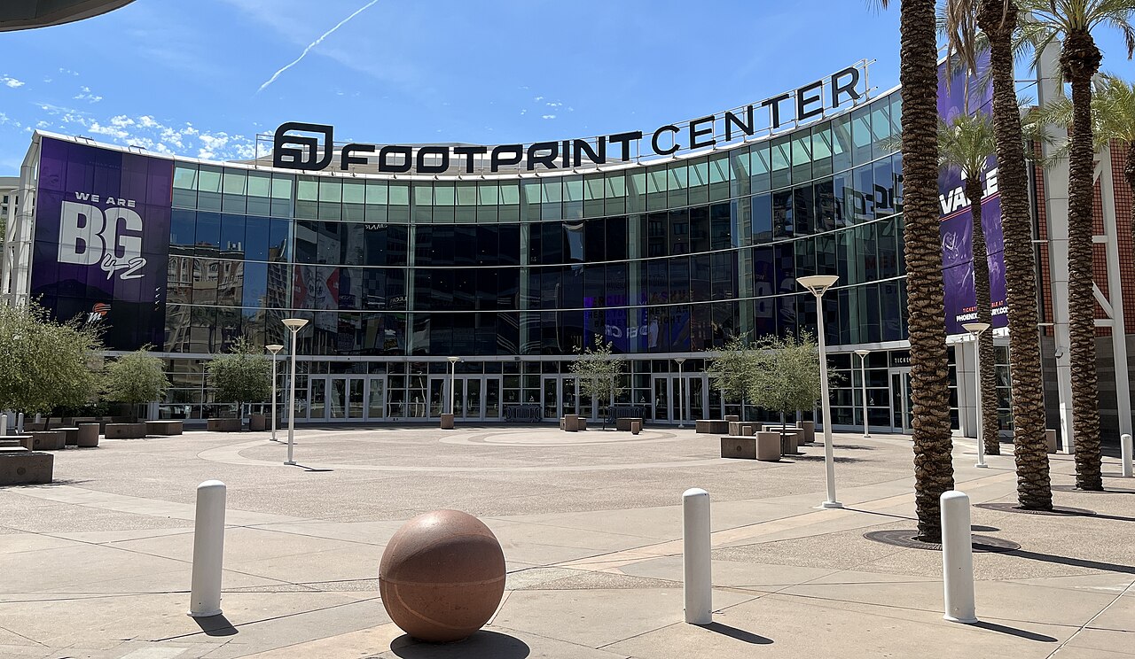 The Phoenix Suns arena in downtown Phoenix