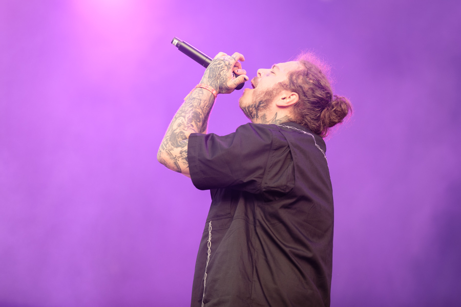 Post Malone performing at Stavernfestivalen in 2018