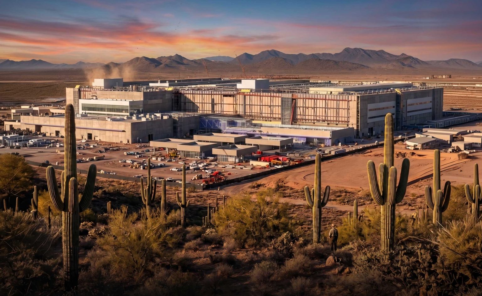 TSMC's Arizona semiconductor campus in north Phoenix, where the chipmaker is investing $265 billion.