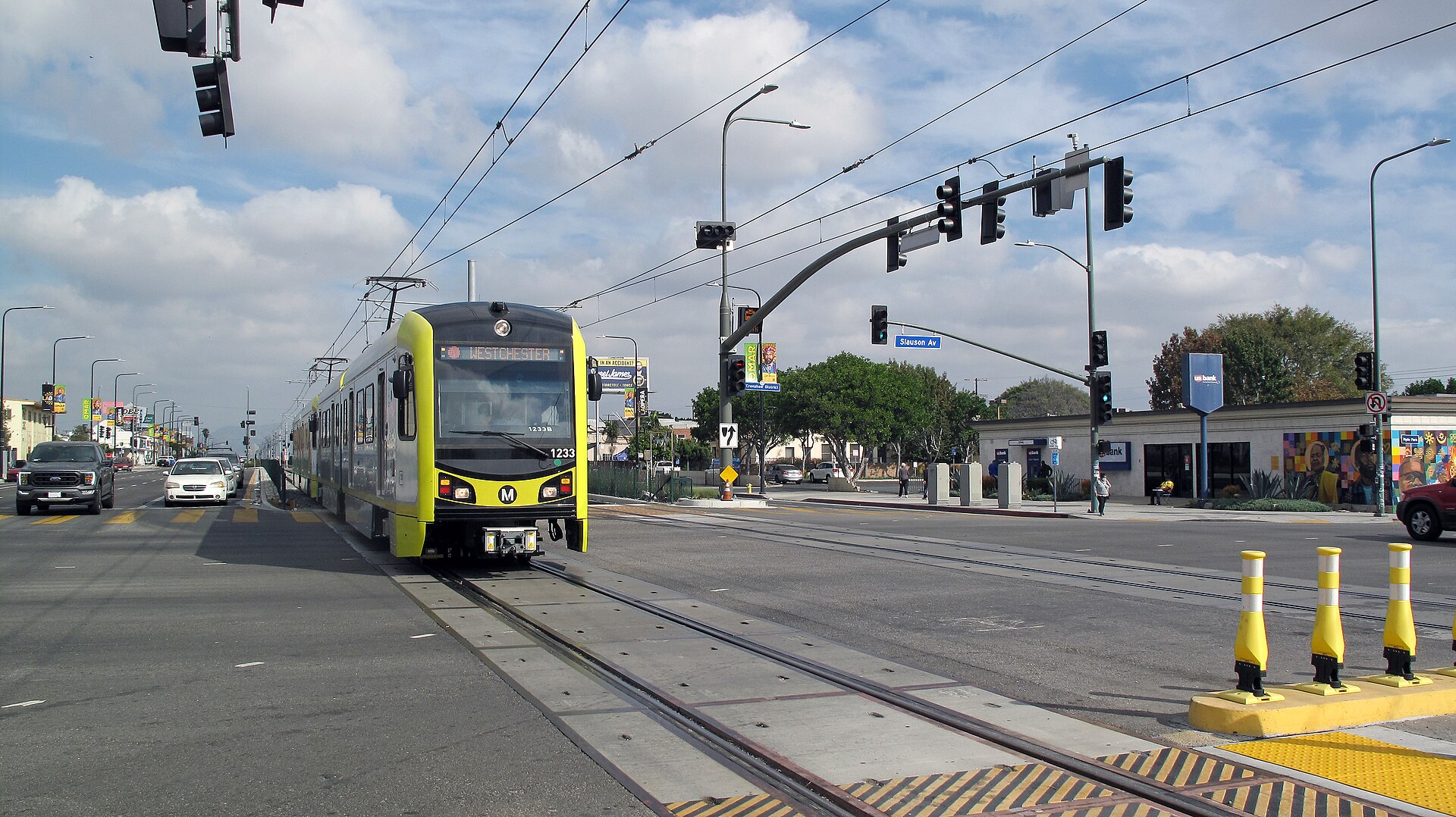 Crenshaw Boulevard in Los Angeles, near the Taste of Soul festival grounds